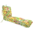thumbnail image 1 of Jordan Manufacturing 74" x 22" Sun River Garden Multicolor Floral Rectangular Outdoor Chaise Lounge Cushion with Ties and Hanger Loop, 1 of 10