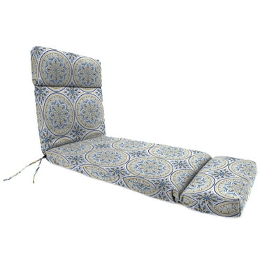 Jordan Manufacturing 75.5" x 22" Castille Multicolor Medallion Rectangular Outdoor Chaise Lounge Cushion with Ties