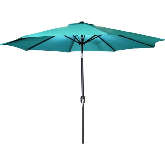 Jordan Manufacturing 8' Aruba Solid Octagon Folding Patio Umbrella with Push-Button Tilt and Crank Opening