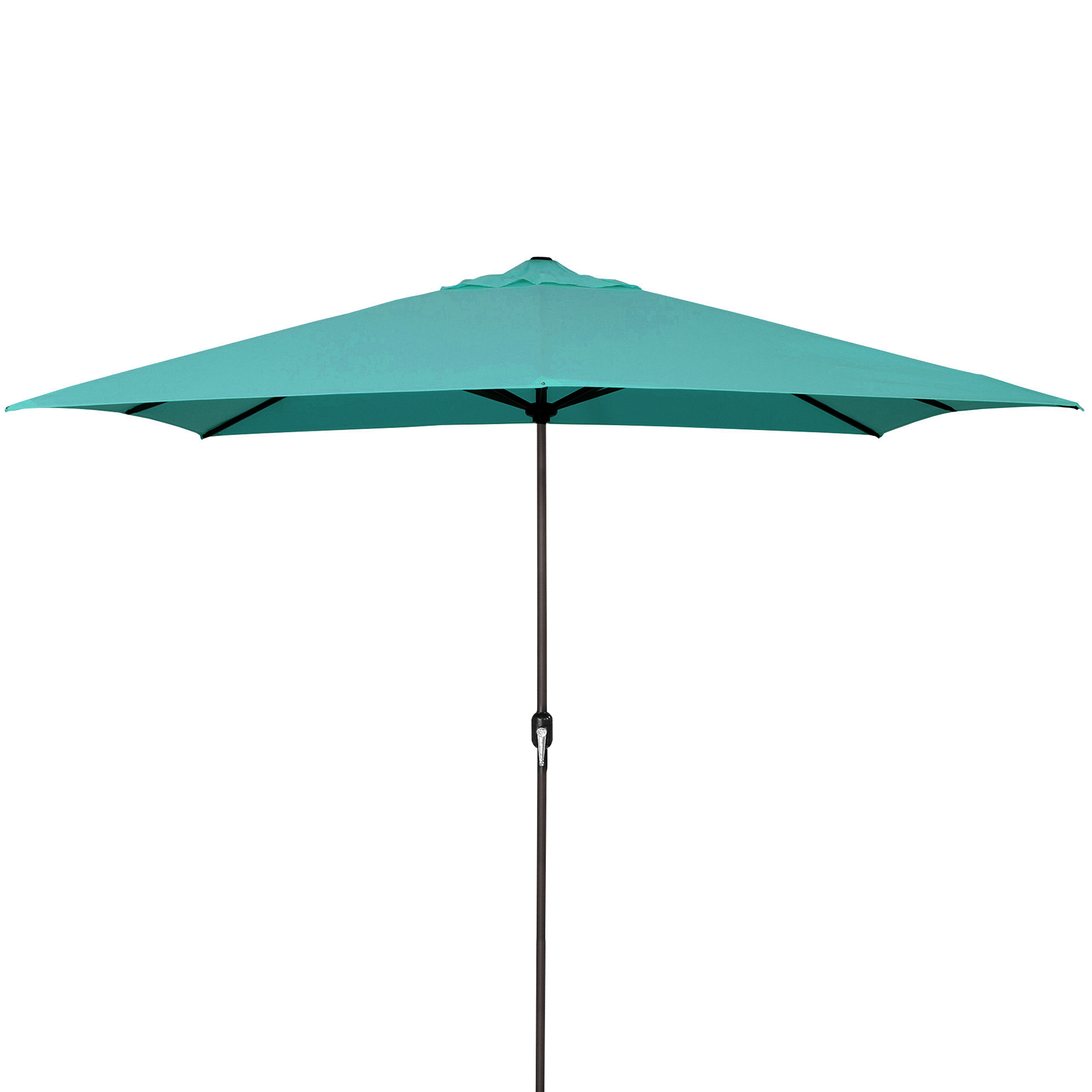 Jordan Manufacturing 8' Aruba Solid Rectangular Folding Patio Umbrella with Crank Opening