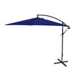 thumbnail image 1 of Jordan Manufacturing 8' Navy Solid Octagon Folding Offset Cantilever Patio Umbrella with Crank Opening, 1 of 7