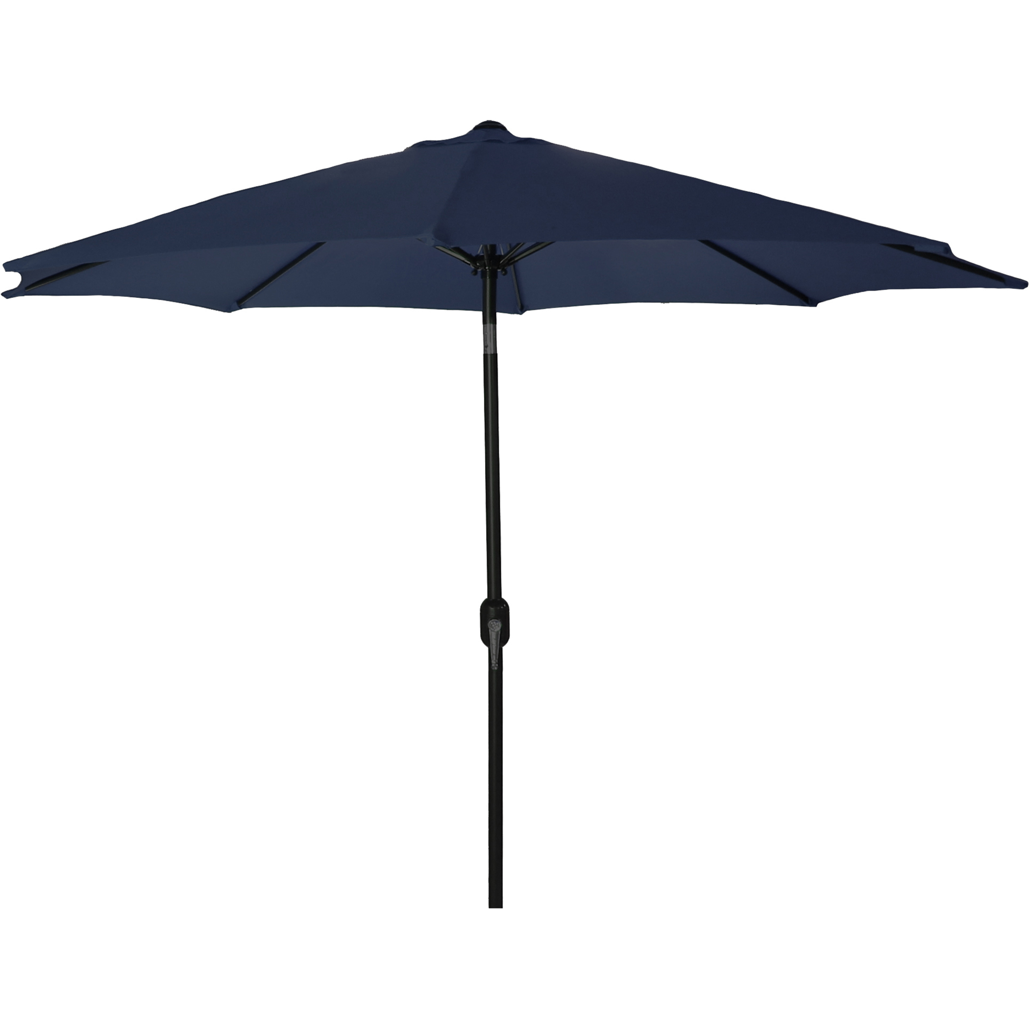 Jordan Manufacturing 8' Navy Solid Octagon Folding Patio Umbrella with Push-Button Tilt and Crank Opening - image 1 of 7