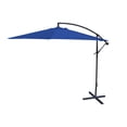 thumbnail image 1 of Jordan Manufacturing 8' Royal Blue Solid Octagon Folding Offset Cantilever Patio Umbrella with Crank Opening, 1 of 7