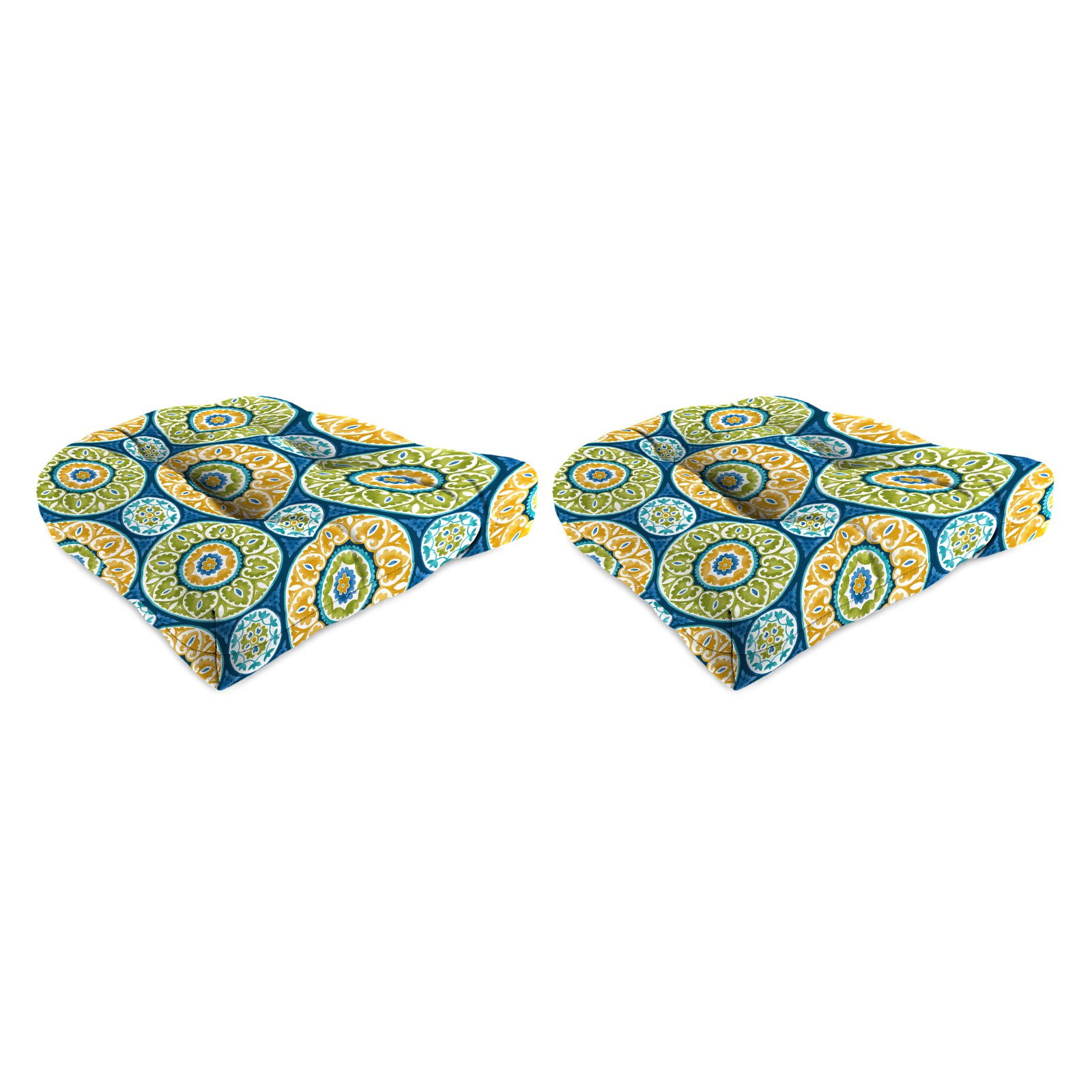 Jordan Manufacturing Capri Medallion Outdoor Wicker Chair Cushion Set