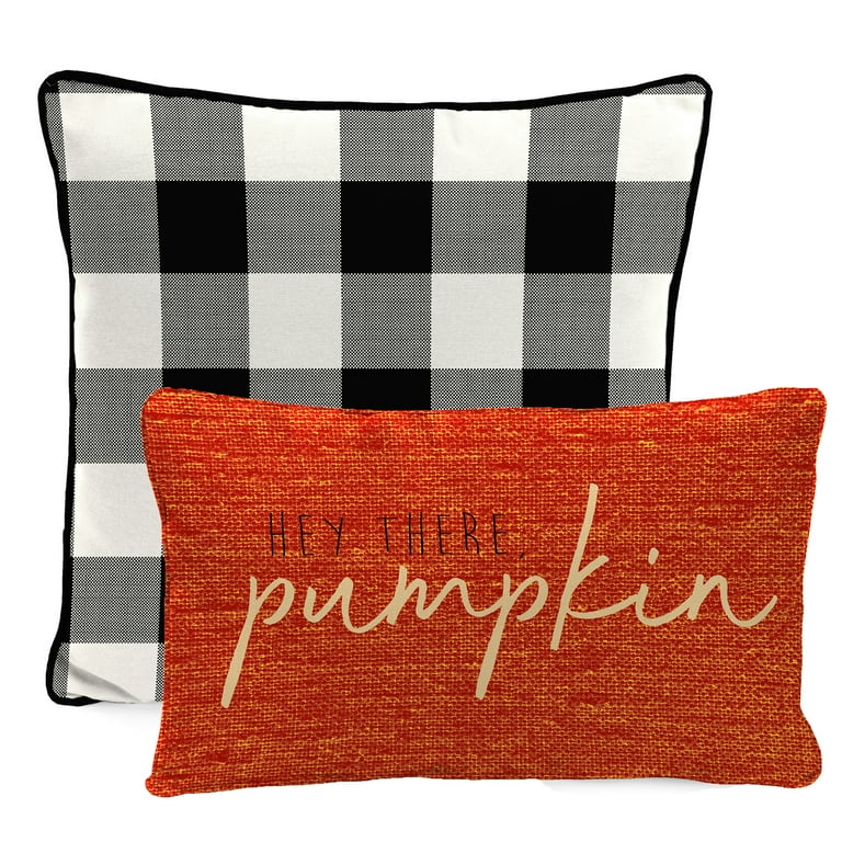 Buffalo check pumpkin pillow hot sale