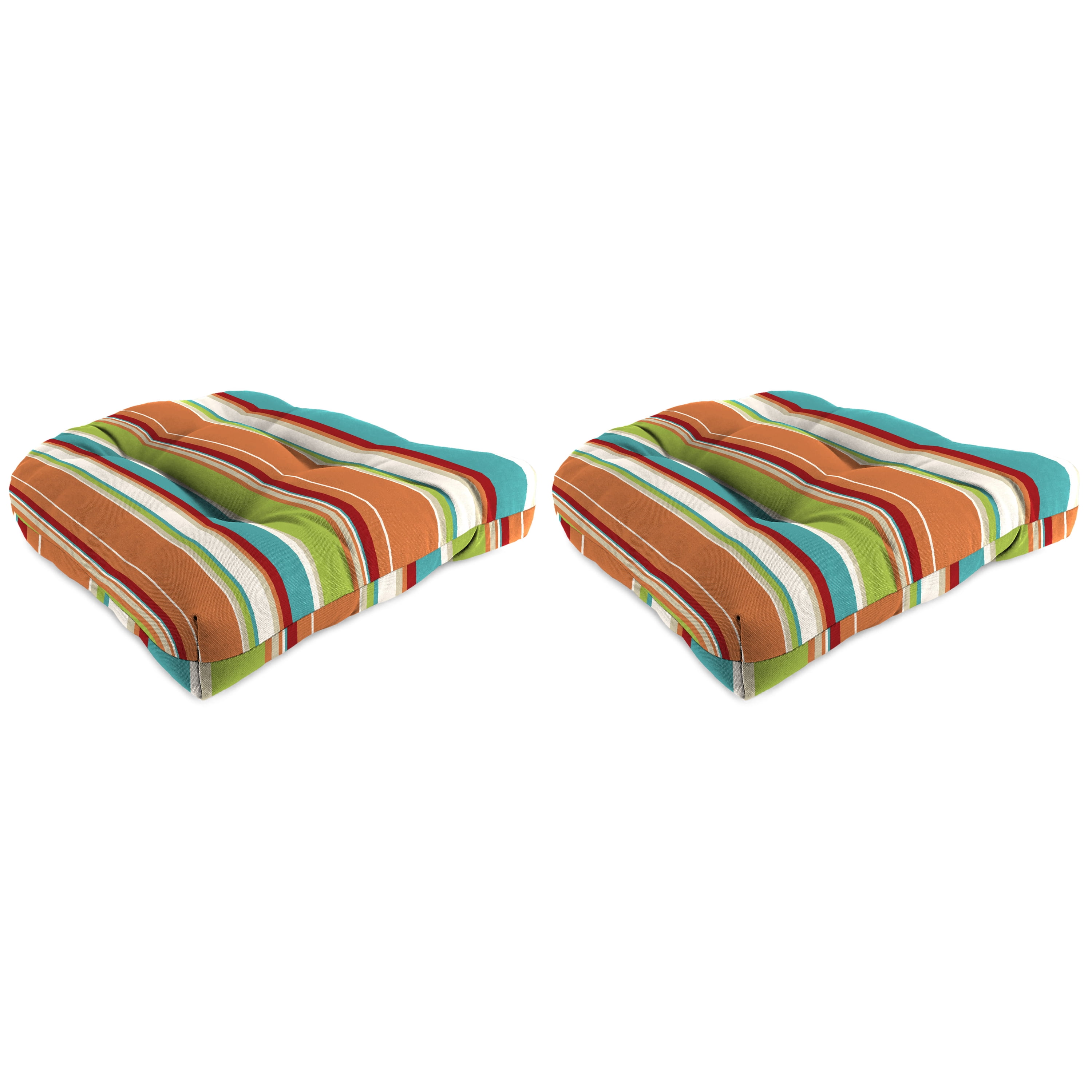 Jordan Manufacturing Outdoor Patio Wicker Chair Cushion Set