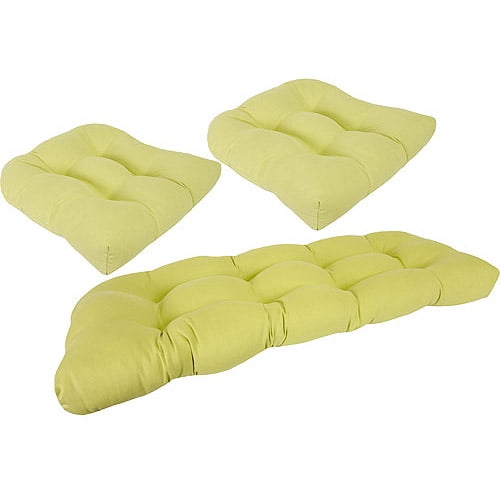 Jordan Manufacturing Outdoor Tufted 3Piece Wicker Cushion Set