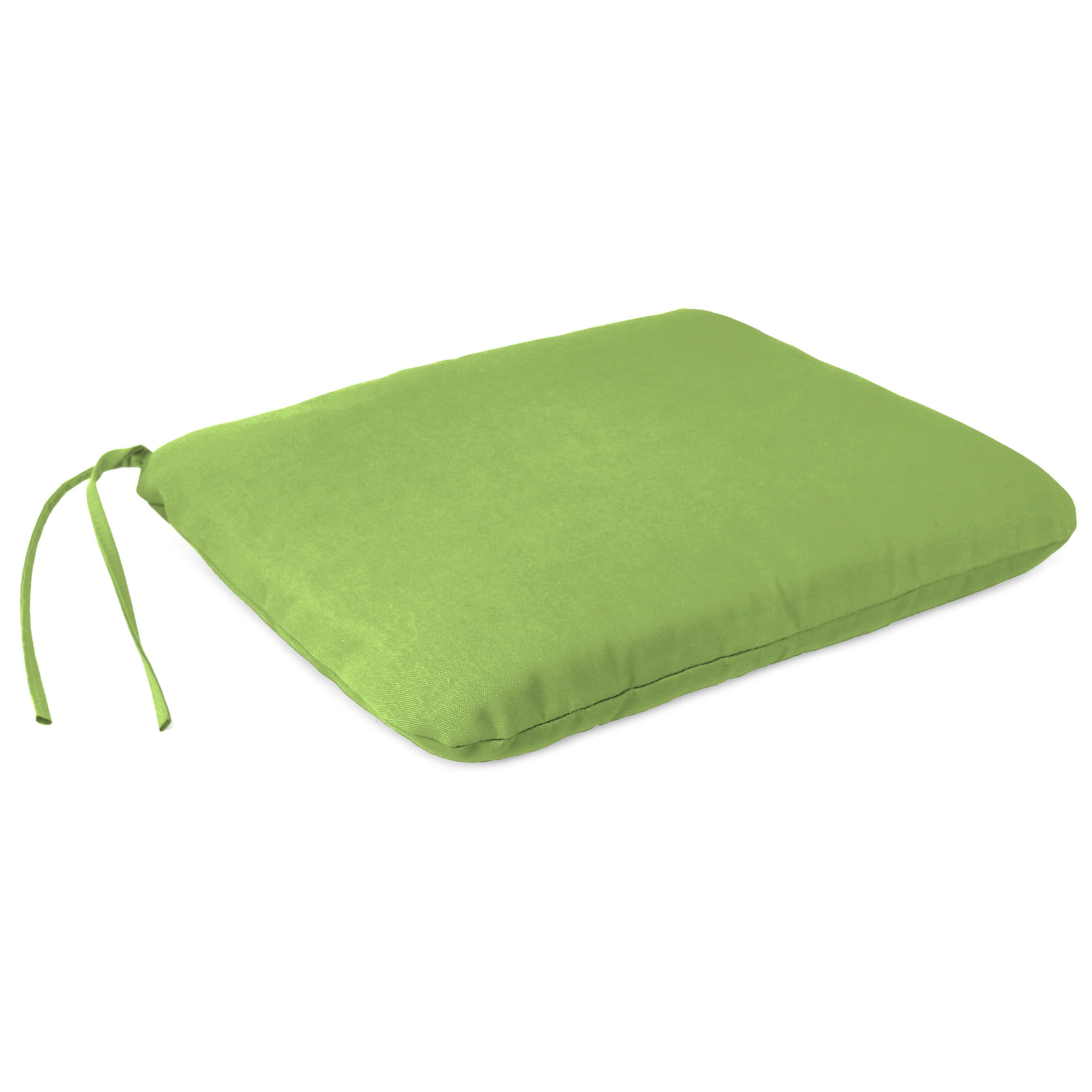 Jordan Manufacturing Sunbrella 15 x 18 Canvas Pacific Blue Solid Rectangular Outdoor Chair Pad Seat Cushion with Ties Walmart