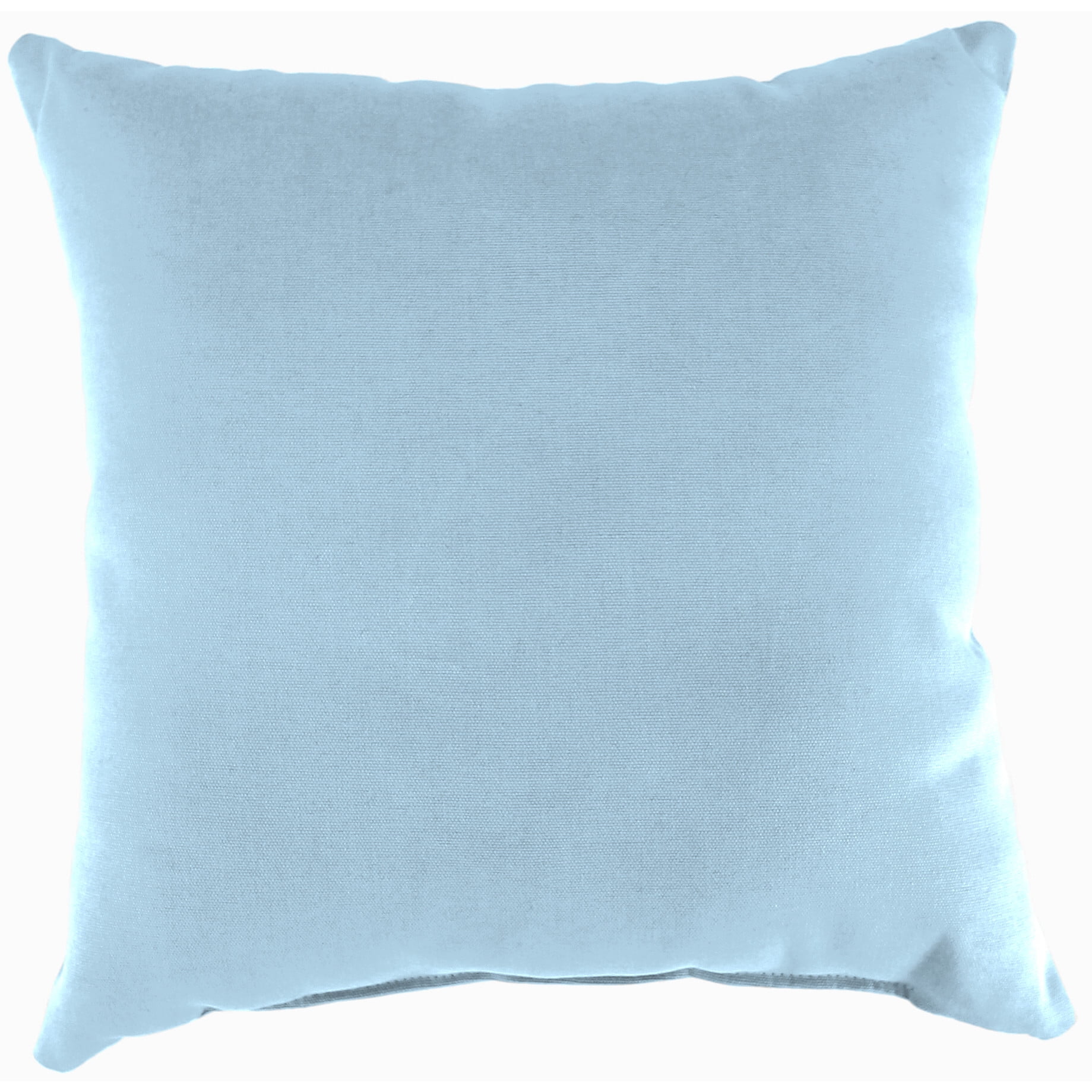 Jordan Manufacturing Sunbrella 16" x 16" Canvas Air Blue Solid Square Outdoor Throw Pillow