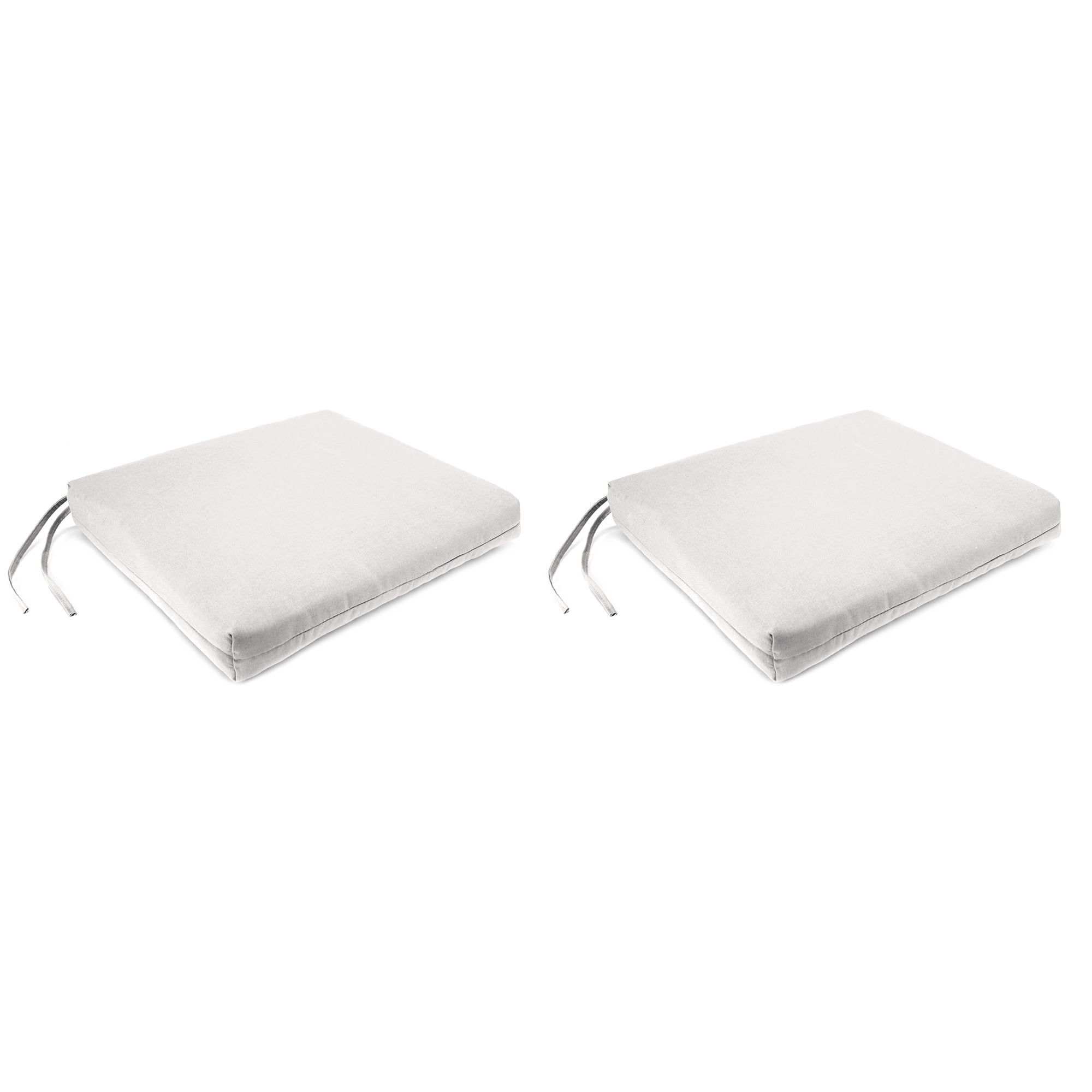 17" x 19" Rectangular Outdoor Chair Pad Seat Cushion with Ties (2 Pack)