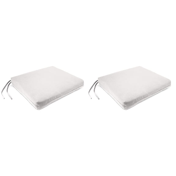17" x 19" Rectangular Outdoor Chair Pad Seat Cushion with Ties (2 Pack)