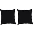 thumbnail image 1 of Jordan Manufacturing Sunbrella 18" x 18" Canvas Black Solid Square Outdoor Throw Pillow (2 Pack), 1 of 9