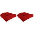thumbnail image 1 of Jordan Manufacturing Sunbrella 18" x 18" Canvas Logo Red Solid Square Tufted Contoured Outdoor Wicker Seat Cushion (2 Pack), 1 of 9