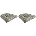 thumbnail image 1 of Jordan Manufacturing Sunbrella 18" x 18" Milano Char Gray Stripe Square Tufted Contoured Outdoor Wicker Seat Cushion (2 Pack), 1 of 11