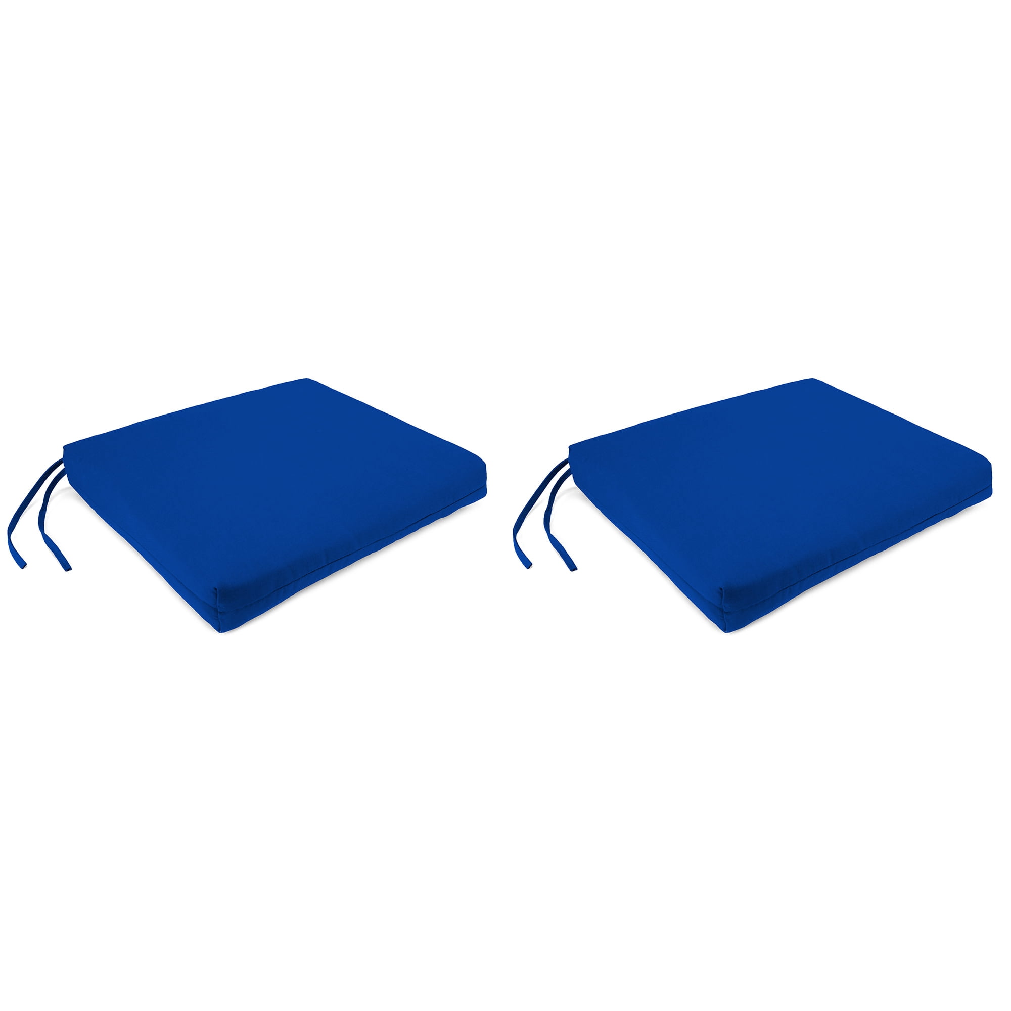 17" x 19" Rectangular Outdoor Chair Pad Seat Cushion with Ties (2 Pack)