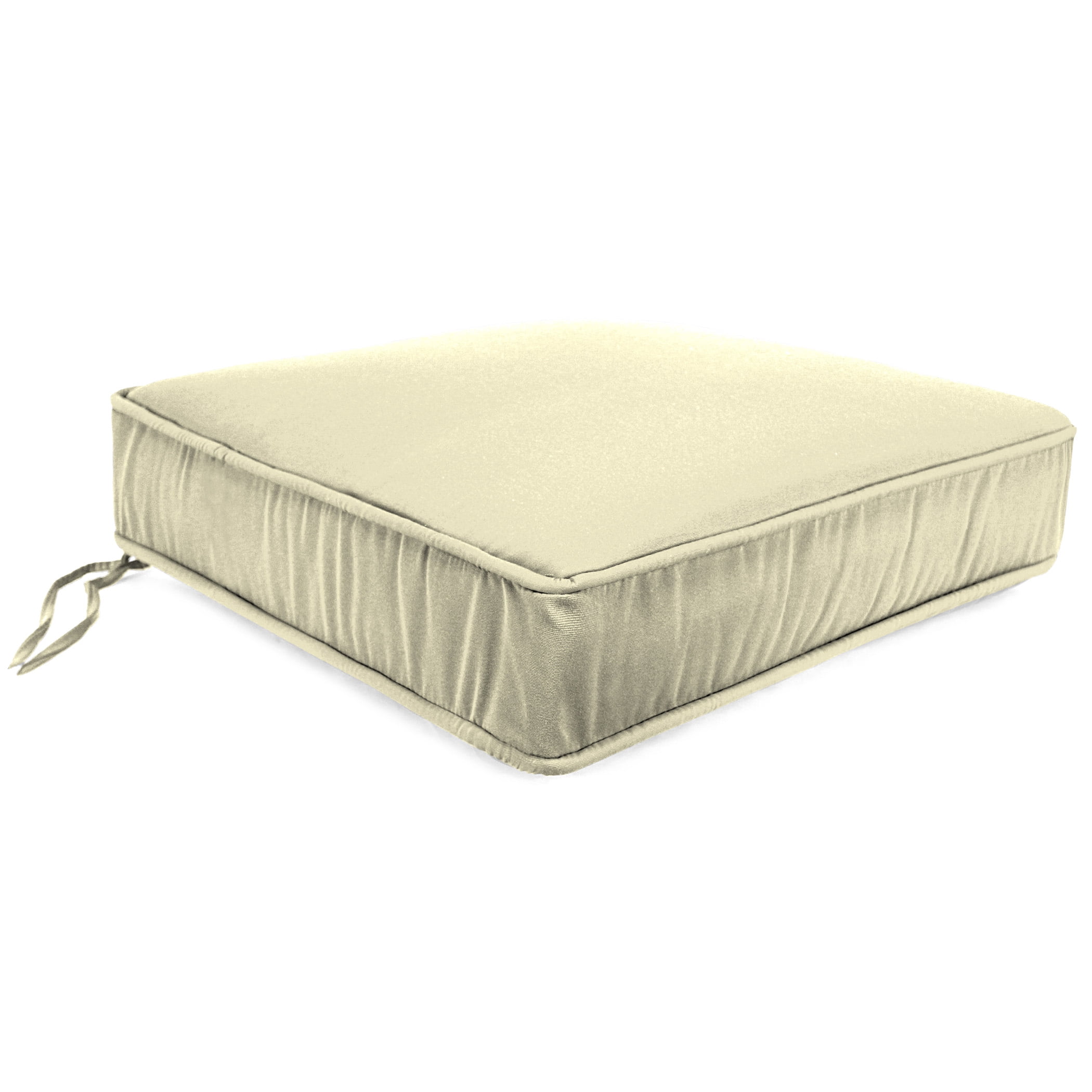 Jordan Manufacturing Sunbrella 21.5" x 22.5" Canvas Beige Solid Rectangular Outdoor Deep Seat