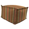 thumbnail image 1 of Jordan Manufacturing Sunbrella 23" x 25" Brannon Redwood Multicolor Stripe Rectangular Outdoor Pouf Ottoman with Flange, 1 of 8