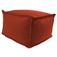 thumbnail image 1 of Jordan Manufacturing Sunbrella 23" x 25" Canvas Terracotta Red Solid Rectangular Outdoor Pouf Ottoman with Flange, 1 of 8