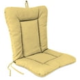 thumbnail image 1 of Jordan Manufacturing Sunbrella 38" x 21" Canvas Wheat Yellow Solid Rectangular Outdoor Chair Cushion with Ties and Hanger Loop, 1 of 3