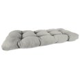 thumbnail image 1 of Jordan Manufacturing Sunbrella 44" x 18" Canvas Granite Grey Solid Rectangular Tufted Contoured Outdoor Wicker Settee Bench Cushion, 1 of 8