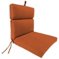 thumbnail image 1 of Jordan Manufacturing Sunbrella 44" x 22" Canvas Rust Solid Rectangular Outdoor Chair Cushion with Ties and Hanger Loop, 1 of 10