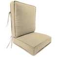thumbnail image 1 of Jordan Manufacturing Sunbrella 45" x 22" Canvas Antique Beige Solid Rectangular Outdoor Deep Seat Chair Cushion Set with Ties and Welt, 1 of 13