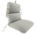 thumbnail image 1 of Jordan Manufacturing Sunbrella 45" x 22" Canvas Granite Grey Solid Rectangular Outdoor Chair Cushion with Ties and Hanger Loop, 1 of 10