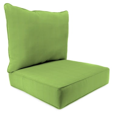 Jordan Manufacturing Sunbrella 46.5" x 24" Canvas Gingko Green Solid Rectangular Outdoor Deep Seat Chair Cushion Set with Welt