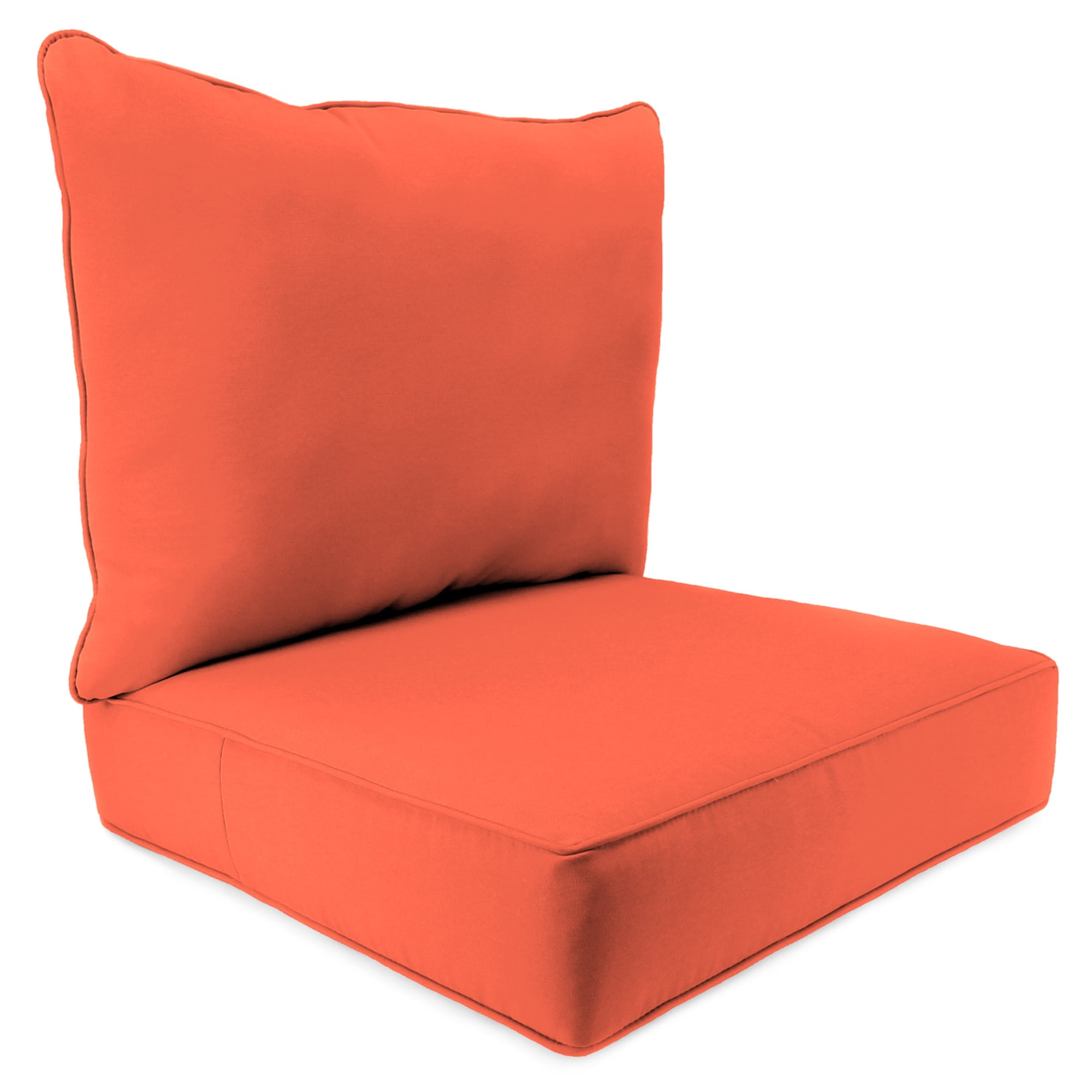 Sunbrella Canvas Melon Outdoor Deep Seat Chair Cushion Set