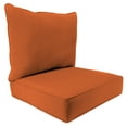 thumbnail image 1 of Jordan Manufacturing Sunbrella 46.5" x 24" Canvas Rust Solid Rectangular Outdoor Deep Seating Chair Seat and Back Cushion with Welt, 1 of 9