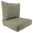 thumbnail image 1 of Jordan Manufacturing Sunbrella 46.5" x 24" Canvas Taupe Solid Rectangular Outdoor Deep Seat Chair Cushion Set with Welt, 1 of 11