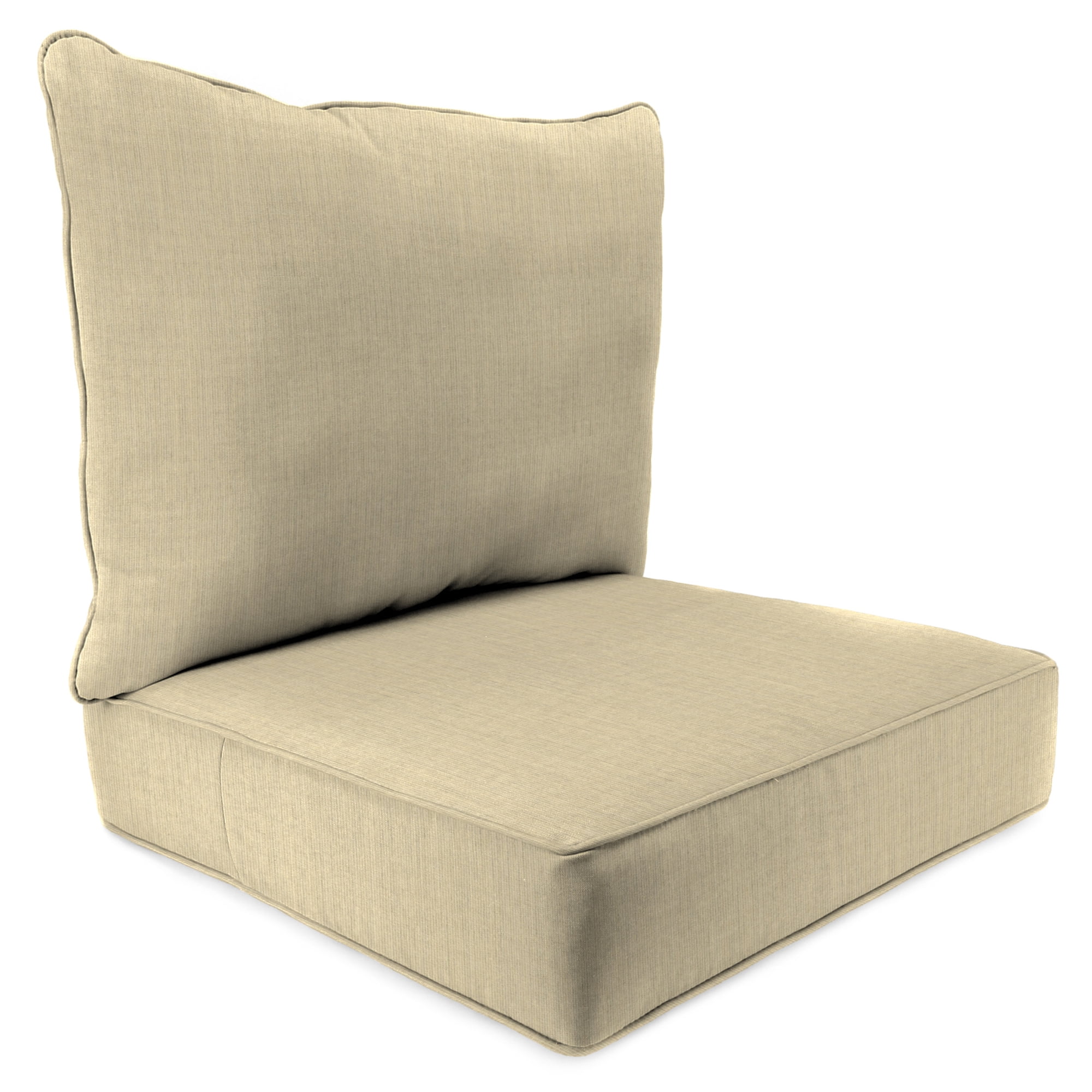 Jordan Manufacturing Sunbrella Gingko x Outdoor Green and Chair Seat Cushion Deep Rectangular Solid with 24\
