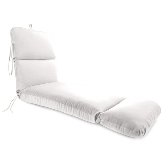 Jordan Manufacturing Sunbrella 74" x 22" Canvas Natural Solid Rectangular Outdoor Chaise Lounge Cushion with Ties and Hanger Loop