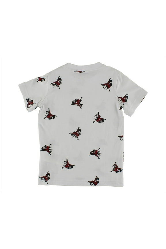 Mashup Jumpman Classics Allover Print Graphic T Boys Active Shirts & Tees Size 4, Color: White