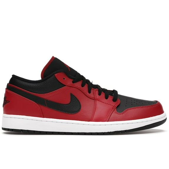 Jordan Men's 1 Low Reverse Bred Pebbled Swoosh Shoes, from StockX