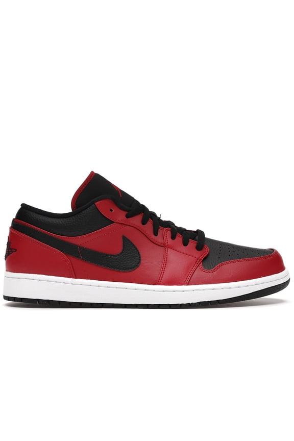 Men's 1 Low Reverse Bred Pebbled Swoosh Shoes, from StockX