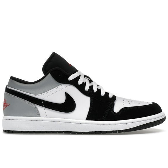 Jordan Men's 1 Low SE White Fire Red Black Matte Silver Basketball Shoes, from StockX