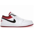 thumbnail image 1 of Jordan Men's 1 Low White University Red Black Shoes, from StockX, 1 of 5