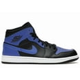 thumbnail image 1 of Jordan Men's 1 Mid Hyper Royal Tumbled Leather Basketball Shoes, from StockX, 1 of 5