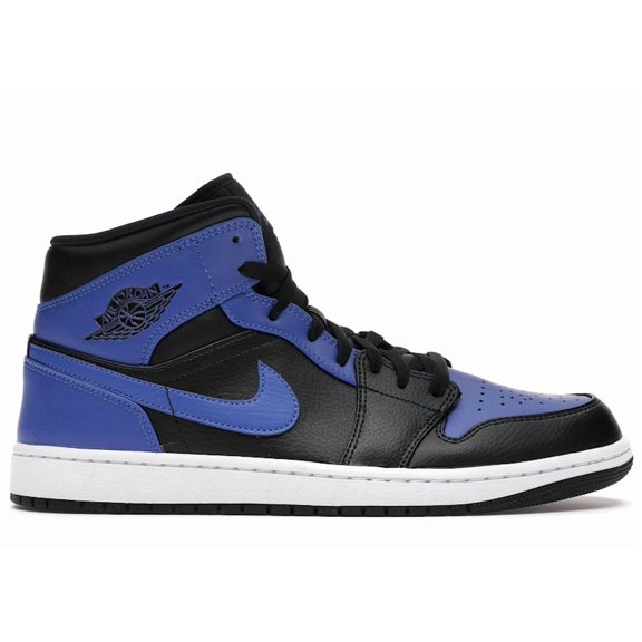 Jordan Men's 1 Mid Hyper Royal Tumbled Leather Basketball Shoes, from StockX