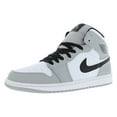 thumbnail image 1 of Nike Air Jordan 1 Mid Mens Shoes Size 11, Color: Light Smoke Grey/Black/White, 1 of 4