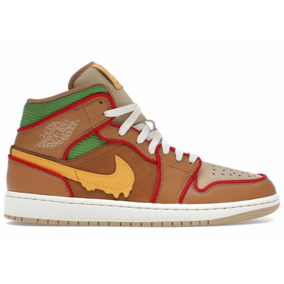 Jordan Men's 1 Mid SE Cheeseburger Shoes, from StockX
