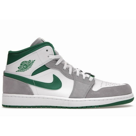 Jordan Men's 1 Mid SE Grey Green Basketball Shoes, from StockX