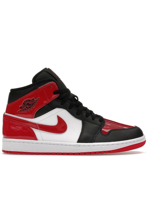 Men's 1 Mid SE Patent Bred Toe Shoes, from StockX