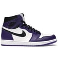 thumbnail image 1 of Jordan Men's 1 Retro High Court Purple White Basketball Shoes, from StockX, 1 of 5