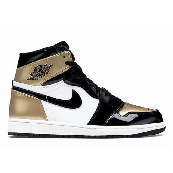 Jordan Men's 1 Retro High NRG Patent Gold Toe Basketball Shoes, from StockX
