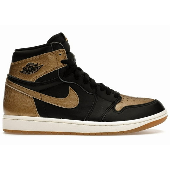 Men's 1 Retro High OG Black Metallic Gold Basketball Shoes, from StockX