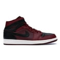 thumbnail image 1 of Jordan Men's 1 Retro Mid Team Red Black Shoes, from StockX, 1 of 5
