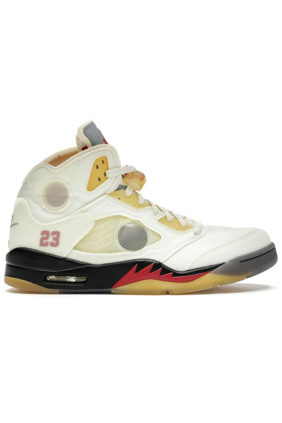 Men's 5 Retro Off-White Sail Basketball Shoes, from StockX