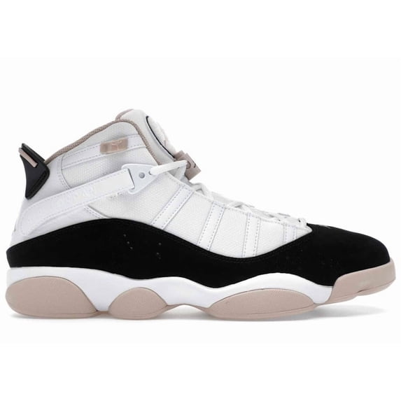 Jordan Men's 6 Rings White Fossil Stone Black Shoes, from StockX